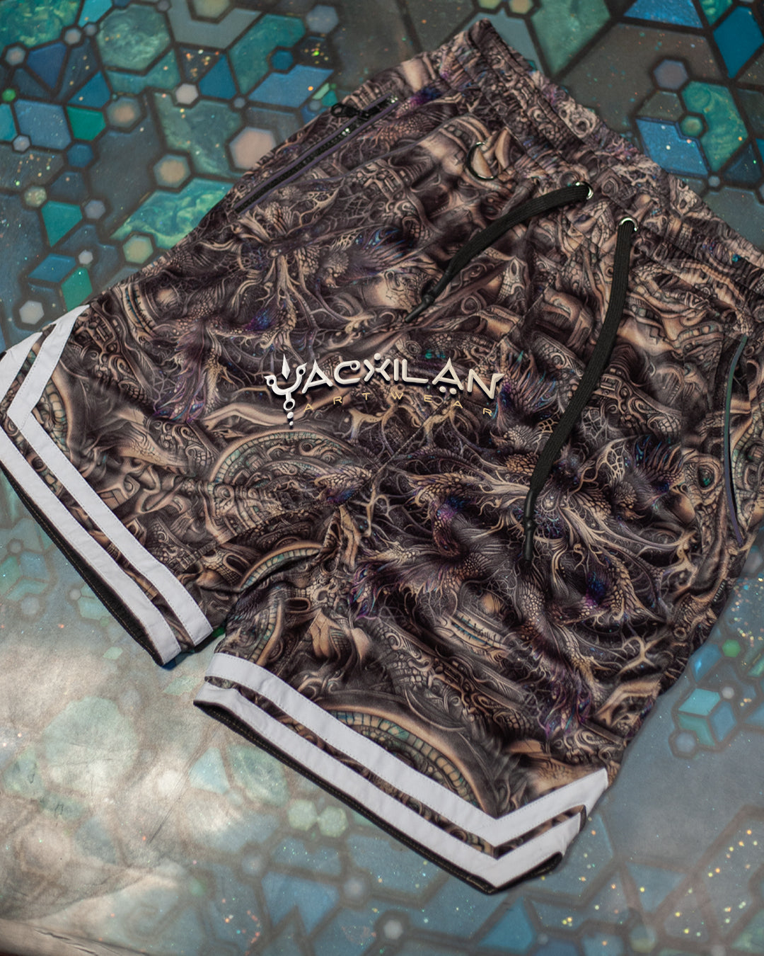 Boxing Short White Mountains Men / Velvet Fawn - KETZALCOATL